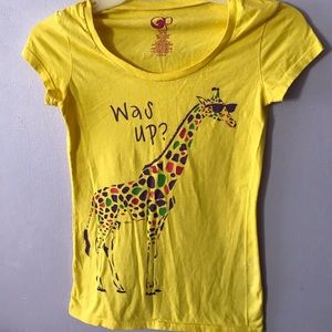 Yellow Giraffe Graphic Tee